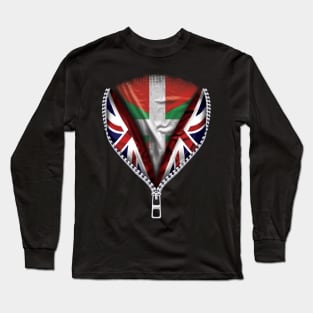 Basque Flag  Bilbao Flag zipped British Flag - Gift for Basque From Bilbao Long Sleeve T-Shirt